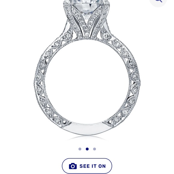Tacori Royal-T Platinum engagement ring size 6.5 - Picture 8 of 10